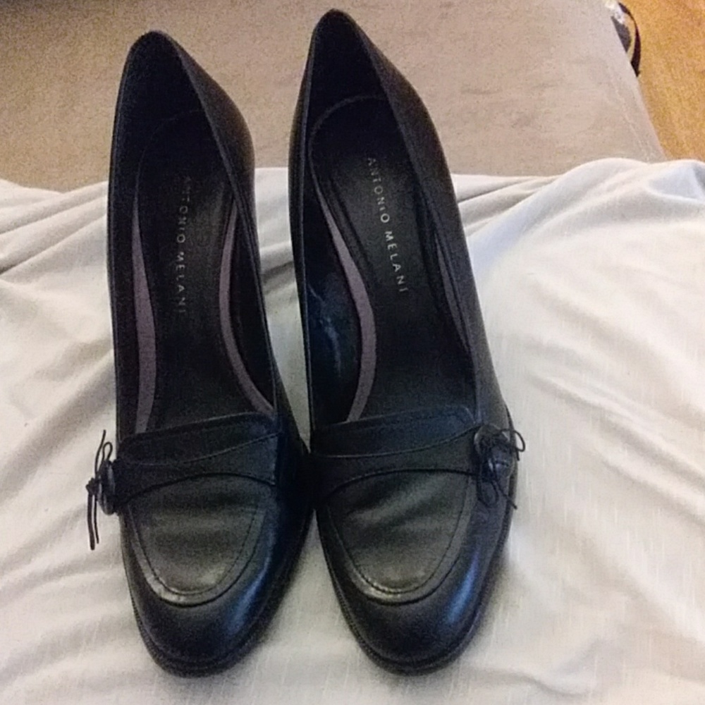 Antonio melani black high hill shoes